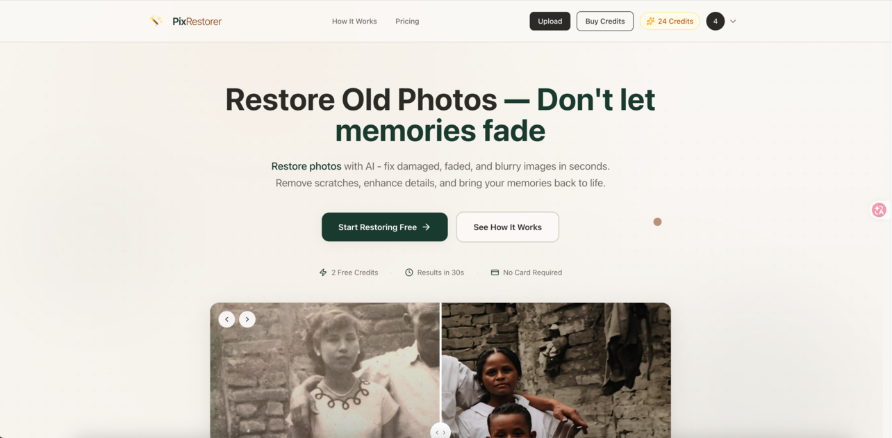 PixRestorer AI 老照片修复工具